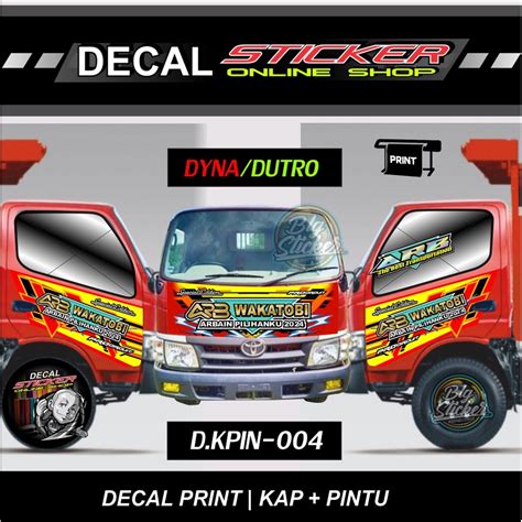 Jual Stiker Mobil Truck Dutro Dyna Sticker Decal Print Variasi Kap