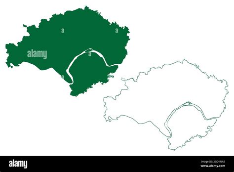 Ghazipur District Uttar Pradesh State Republic Of India Map Vector