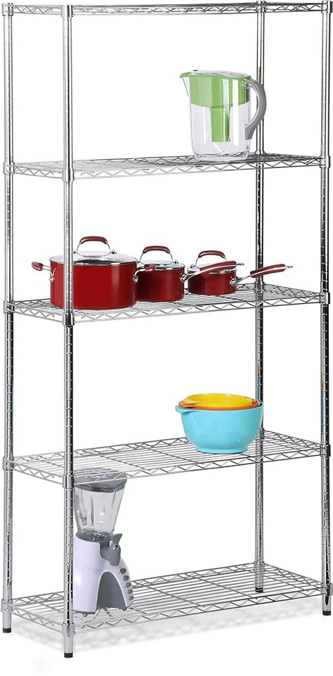 Amazon Honey Can Do 5 Tier Chrome Heavy Duty Adjustable Shelving