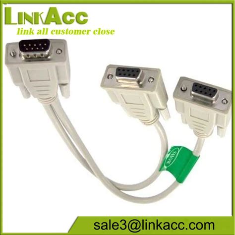 Sf Cable Db9 Male To 2 Female Serial Rs232 Splitter Cable 12 Inches Buy Db9 Male To 2 Female