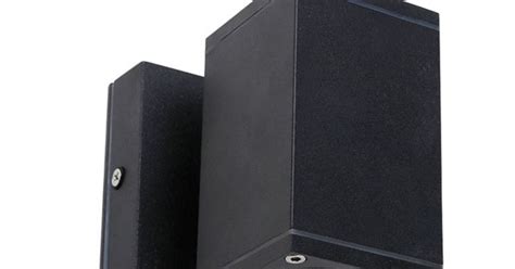 Φωτιστικό σποτ αλουμινίου τετράγωνο επίτοιχο μαύρο μονής κατεύθυνσης ...