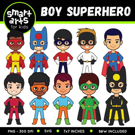 Boy Superhero Clip Art - Educational Clip Arts and Bible Stories