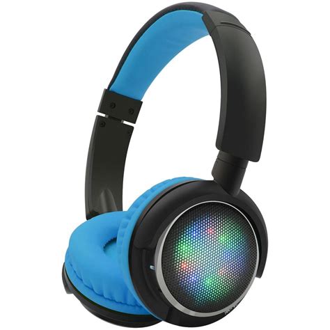 Laser Led Bluetooth Headphone Light Blue Big W