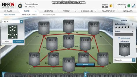 Fifa Ultimate Team Squad Builder Serie A Youtube