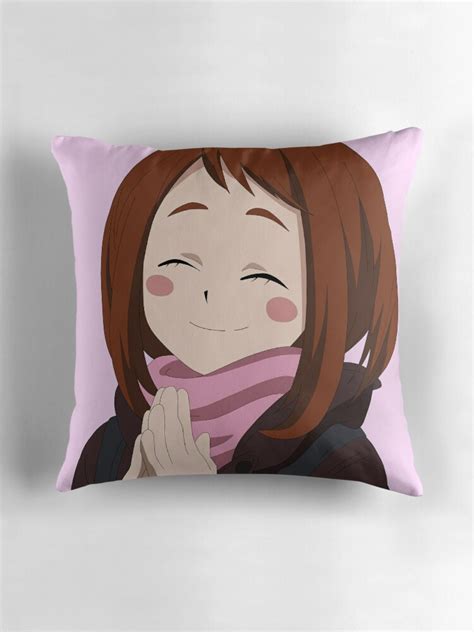 Ochako Uraraka Throw Pillows By Unmei Redbubble