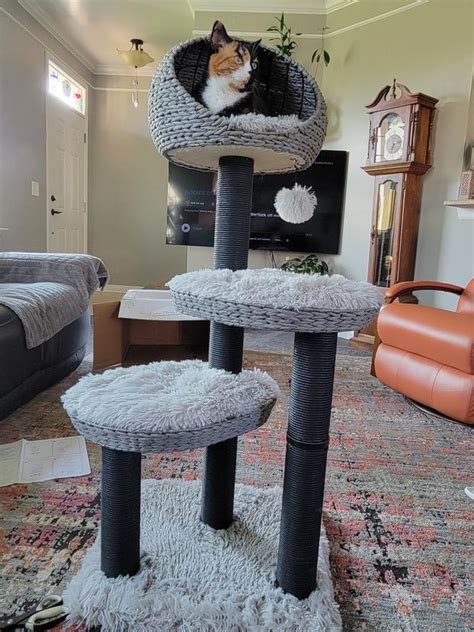 PetPals Group Tundra Modern Handwoven Cat Tree With Paper Rope