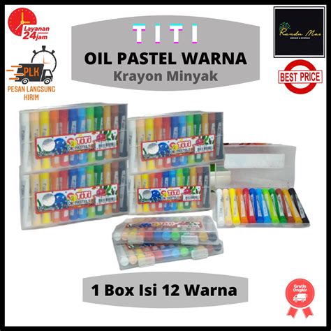 Jual Crayon Titi Joyko Isi 12 Warna Mini Oil Pastel Krayon Minyak