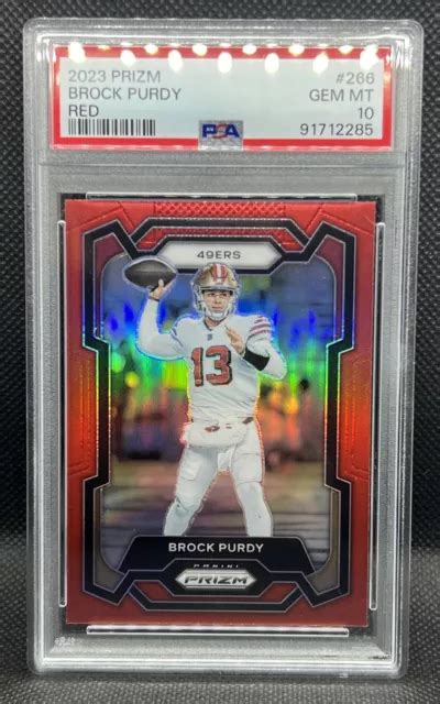 Panini Prizm Brock Purdy Retail Rosso Prizm Ssp Psa Raro