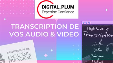 Je Vais R Aliser La Transcription Du Fichier Audio En Texte Par Digital