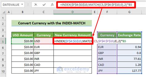 Excel Formula Simple Currency Conversion Off