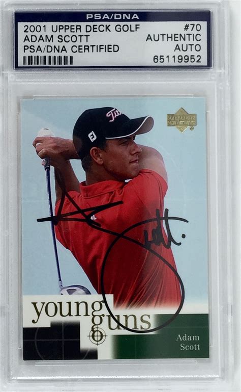 Lot Detail Adam Scott Signed 2001 Upper Deck Golf Rookie Card Psa