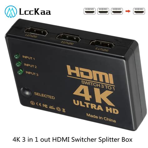 4k 2k 3x1 Switcher Cabo Hdmi Splitter Hd 1080p Vídeo Adaptador 3