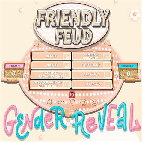 GENDER REVEAL FRIENDLY FEUD GAME | Gender reveal games, Gender reveal ...