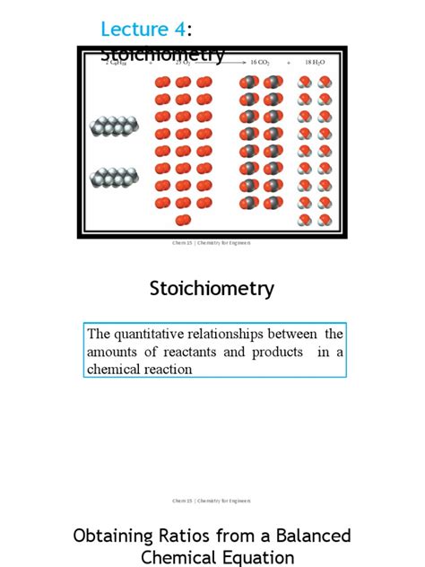 Chem 15 Lec 04 Stoichiometry Pdf Stoichiometry Mole Unit