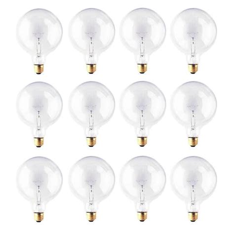 Bulbrite 40 Watt Warm White Light G40 E26 Medium Screw Base Dimmable Clear Incandescent Light