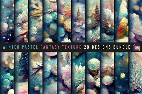 Winter Pastel Fantasy Texture Bundle · Creative Fabrica