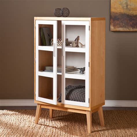 Natural Oak Double Door Cabinet Unique Modern Furniture Dot Bo