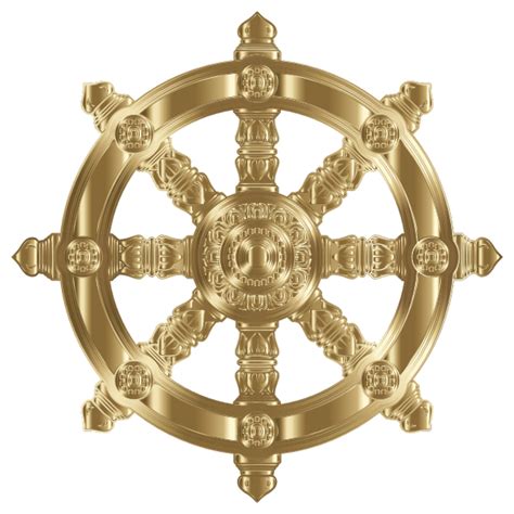 Copper Ornate Dharma Wheel Free SVG