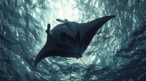 Free Photo | Realistic manta ray underwater