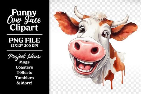 Funny Cow Face Sublimation 2892240