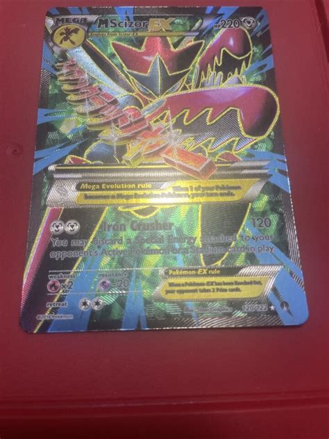 Mega M Scizor Ex Full Art Card Breakpoint Nm Ebay