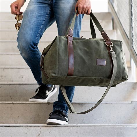 Mens Weekender Duffle Bag Personalized Expandable Duffle Etsy