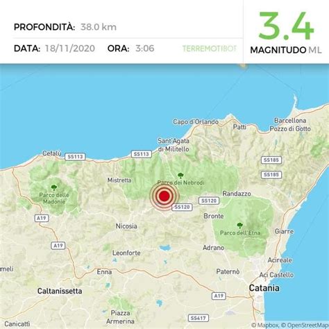 Tre Scosse Di Terremoto In Sicilia La Pi Forte Di Magnitudo