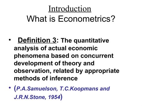 Basic Econometrics Lectues Ppt