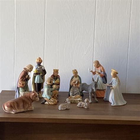 Large Vintage Hummel Goebel Pc Nativity Figurine Set West