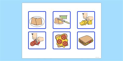 Step Sequencing Cards Making A Sandwich Teacher Made