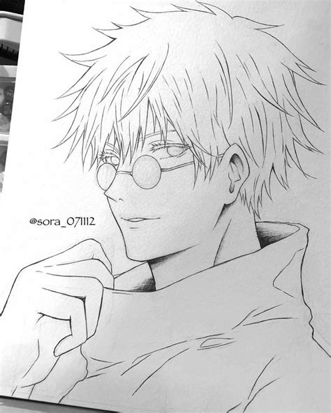 Satoru Gojo Em 2022 Desenhos De Anime Kakashi Desenho Desenho De Rosto