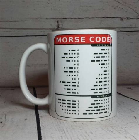 Amateur Radio Callsign Coffee Mug With Morse Code Chart Ham Etsy