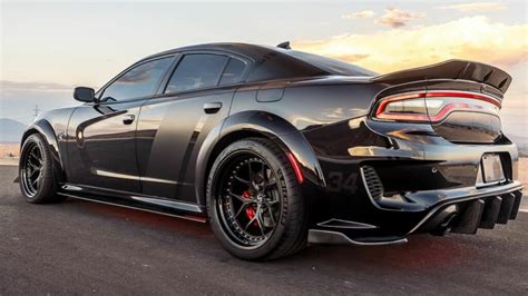 Shaquille Oneals Custom Dodge Charger Hellcat Widebody Backfire News