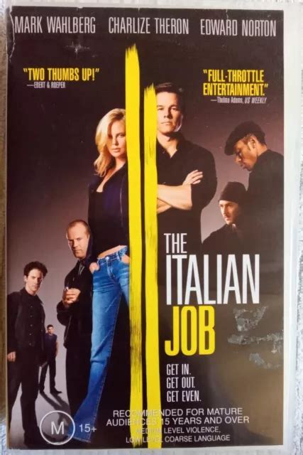 The Italian Job Vhs Mark Wahlberg Charlize Theron Big Box Ex