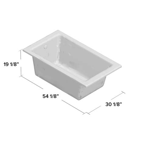 Fine Fixtures 54 X 30 Drop In Soaking Fiberglass Bathtub And Reviews Wayfair