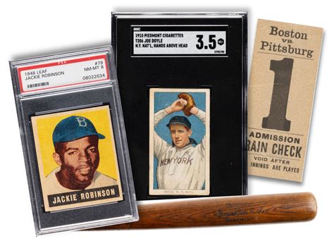 Babe Ruth Game Used Bat And Rare Joe Doyle Error Card Sell For