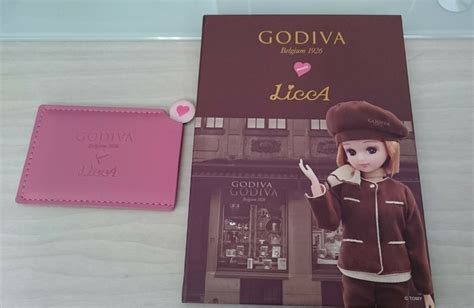 【新品】godiva Meets Licca ゴディバ×リカちゃんコラボ オリジナルブック型ふせんandミラー 鏡 セット 未使用 非売品の落札