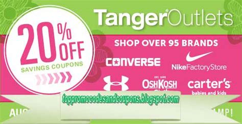 Free Promo Codes and Coupons 2023: Tanger Outlet Coupons