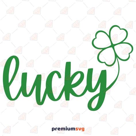 Green Lucky Shamrock Svg Cut File Premiumsvg