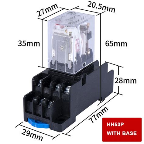 Micro Mini Relay HH53P MY3NJ MY3 11 Pin DC12V DC24V AC380V AC220V Coil