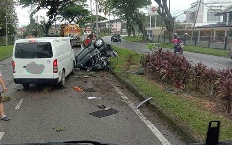 Lelaki Maut Kereta Terbabas Ke Laluan Bertentangan Sahih