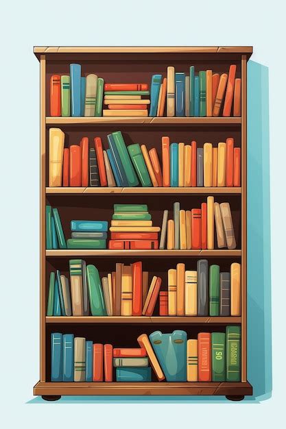 Premium AI Image | Bookshelf Cartoon