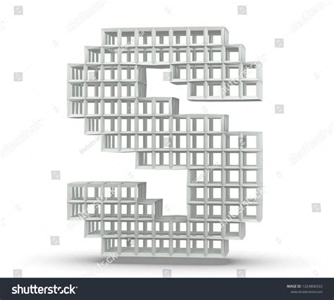 Plastic Letter Blocks Capital Letter S Stock Illustration 1324806533