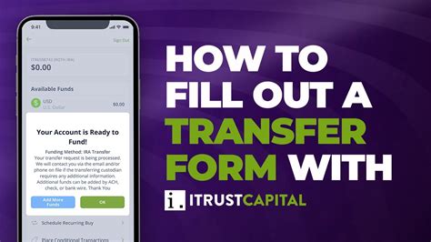 How To Fill Out A Transfer Form Step By Step Itrustcapital Youtube