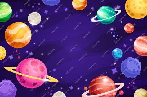 Premium Vector Cartoon Galaxy Background