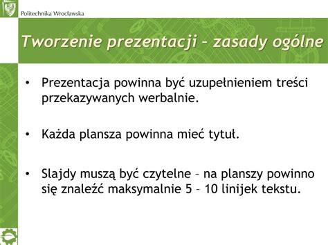 Ppt Zasady Tworzenia Prezentacji Multimedialnych W Microsoft Office