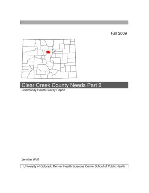 Fillable Online Co Clear Creek Co Clear Creek County Needs Part Co