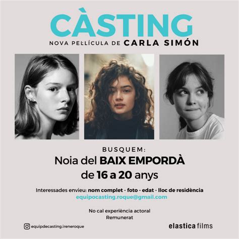 La directora Carla Simón busca la protagonista de la seva nova pel