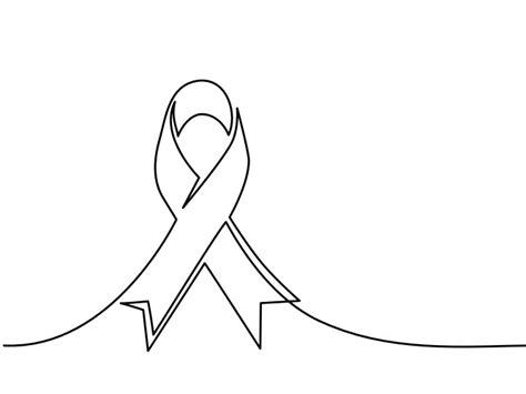 Awareness Ribbon Hand Drawn Outline Doodle Icon Vector Image