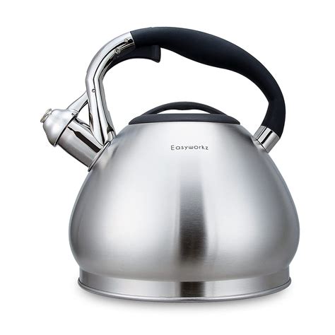 Easyworkz Whistling Stovetop Tea Kettle Food Grade Stainless Steel Hot Water Tea Pot With Loud